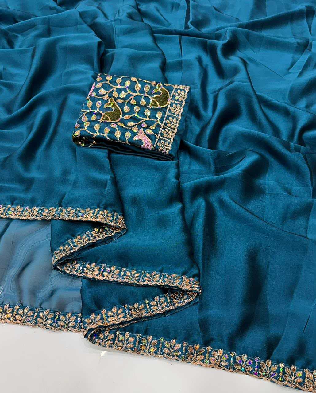 Viscose Sequnce Designer Saree