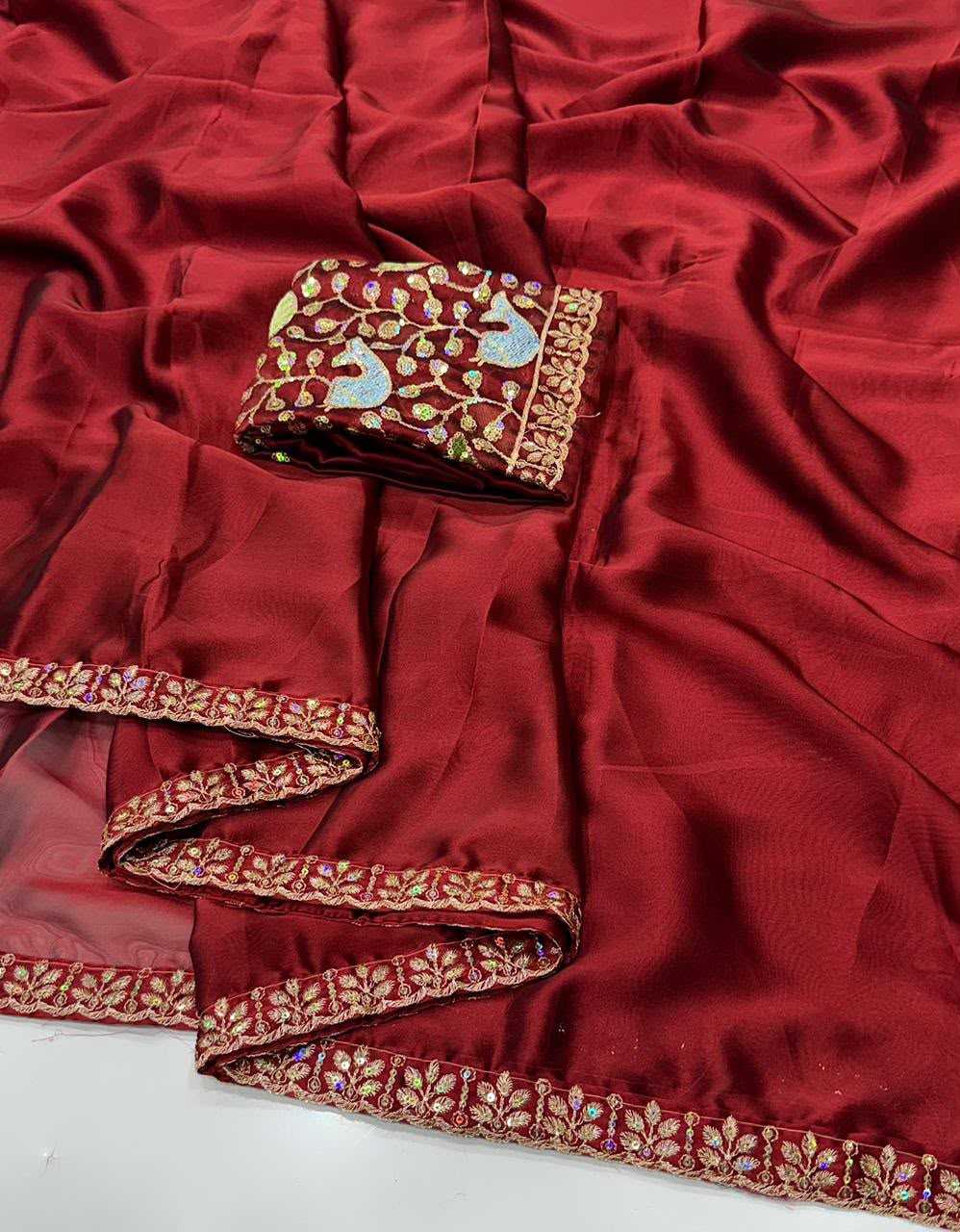 Viscose Sequnce Designer Saree