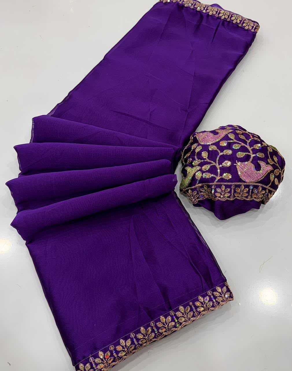 Viscose Sequnce Designer Saree