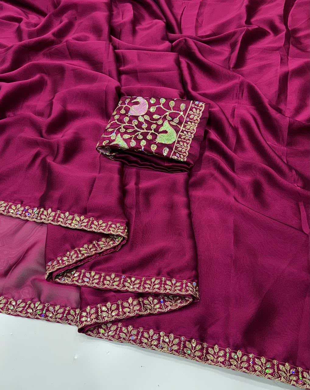 Viscose Sequnce Designer Saree