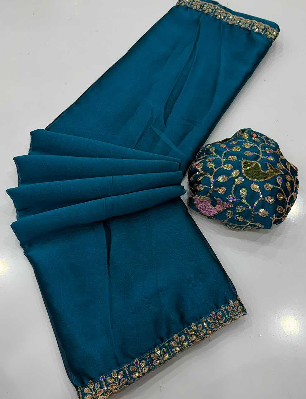 Viscose Sequnce Designer Saree
