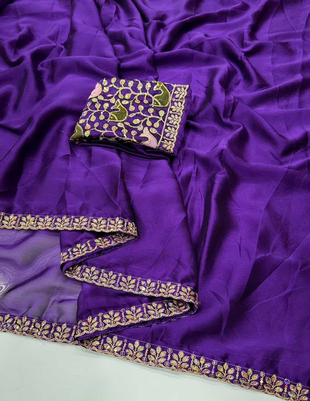 Viscose Sequnce Designer Saree