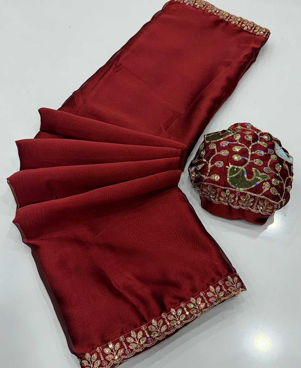 Viscose Sequnce Designer Saree