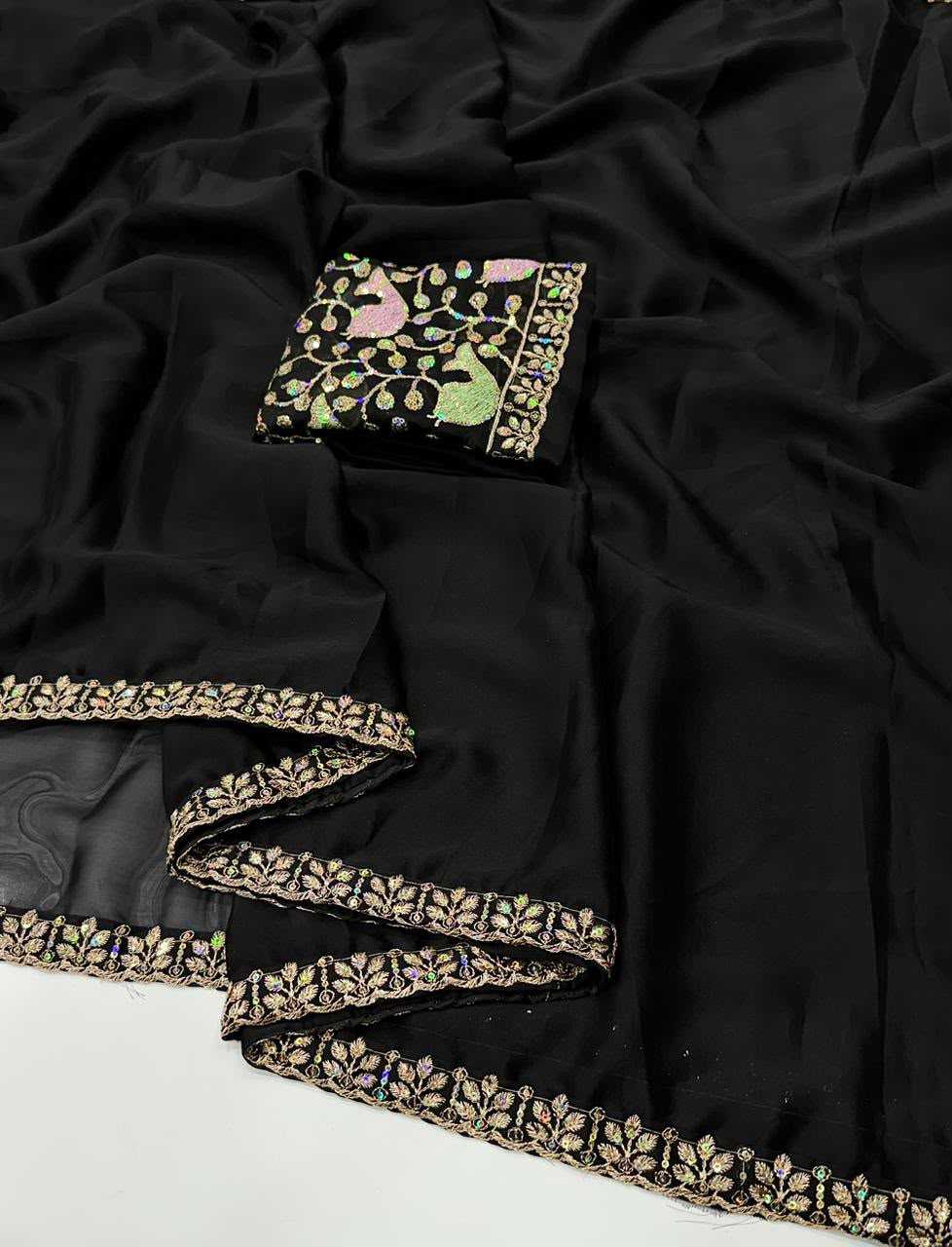 Viscose Sequnce Designer Saree