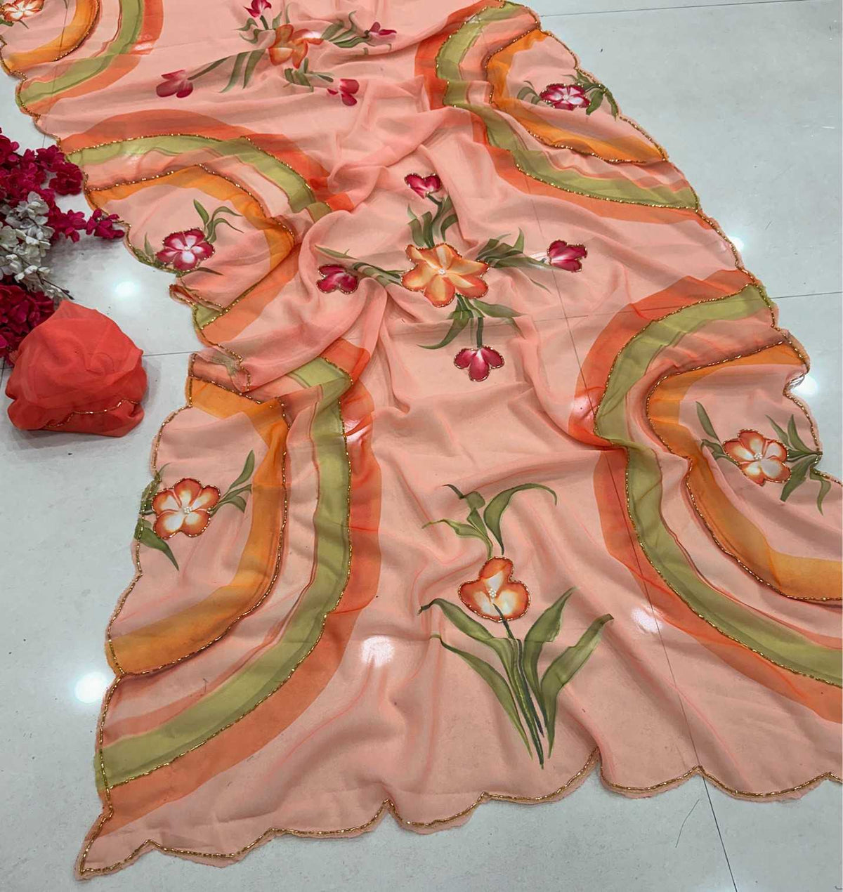 Niharika Premium Georgette Designer Saree