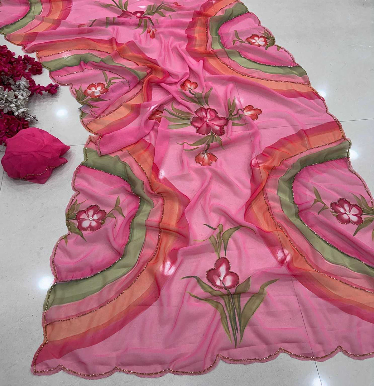 Niharika Premium Georgette Designer Saree
