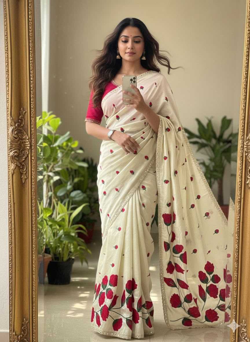 Rangoli Silk Embroidered Saree