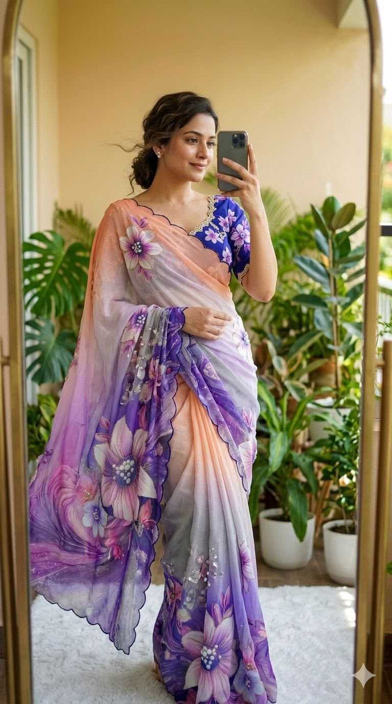 Chiffon Printed Saree