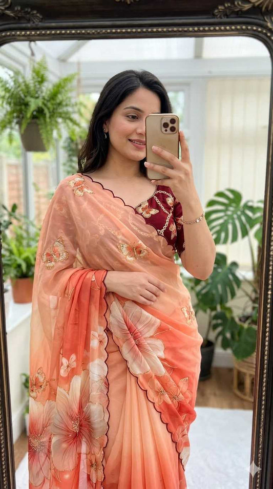 Chiffon Printed Saree