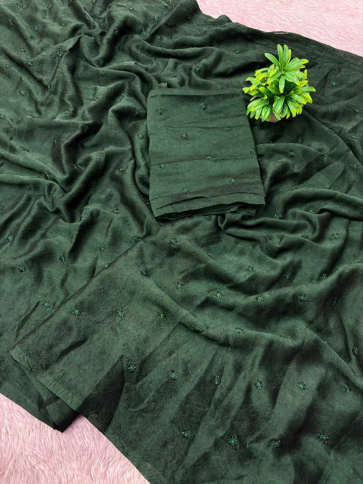 Aditi Rangoli Silk Soft Saree in Rani