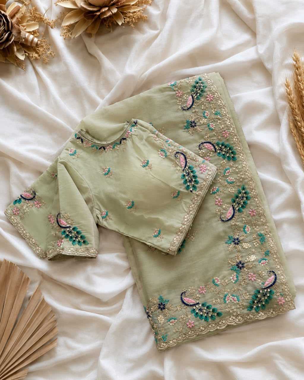 Satin Designer Saree