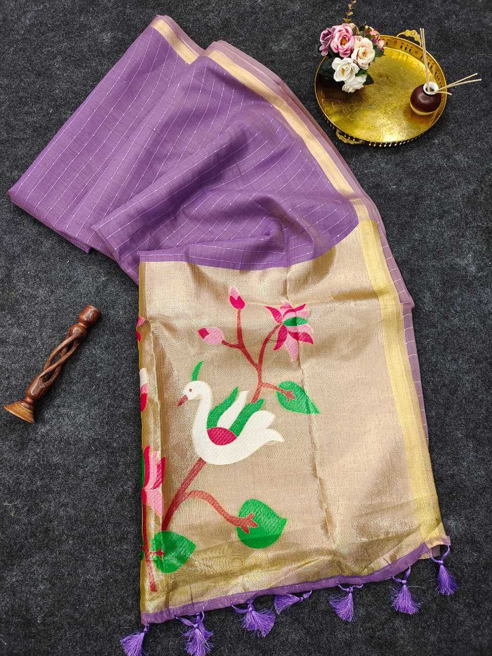 Cotton Zari Border Saree