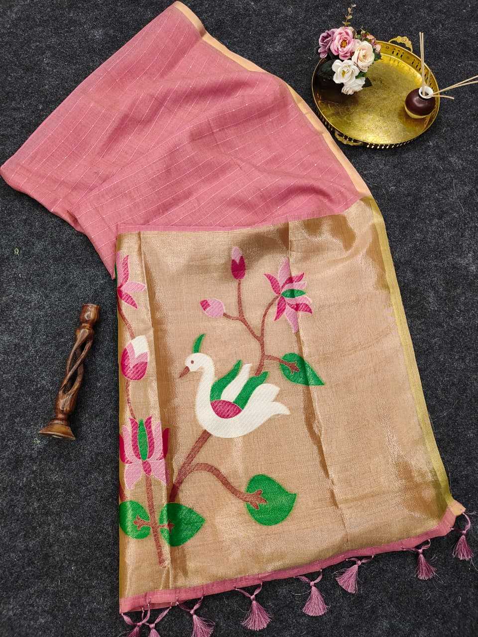 Cotton Zari Border Saree