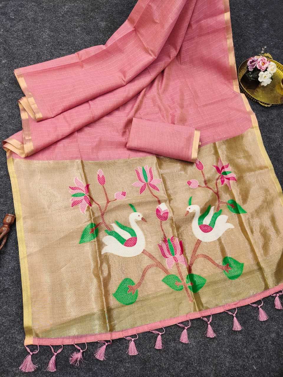 Cotton Zari Border Saree