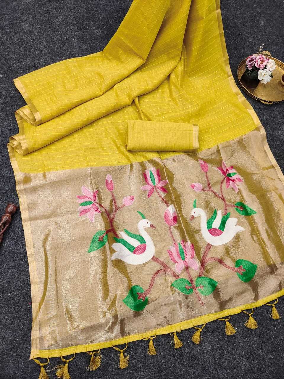 Cotton Zari Border Saree