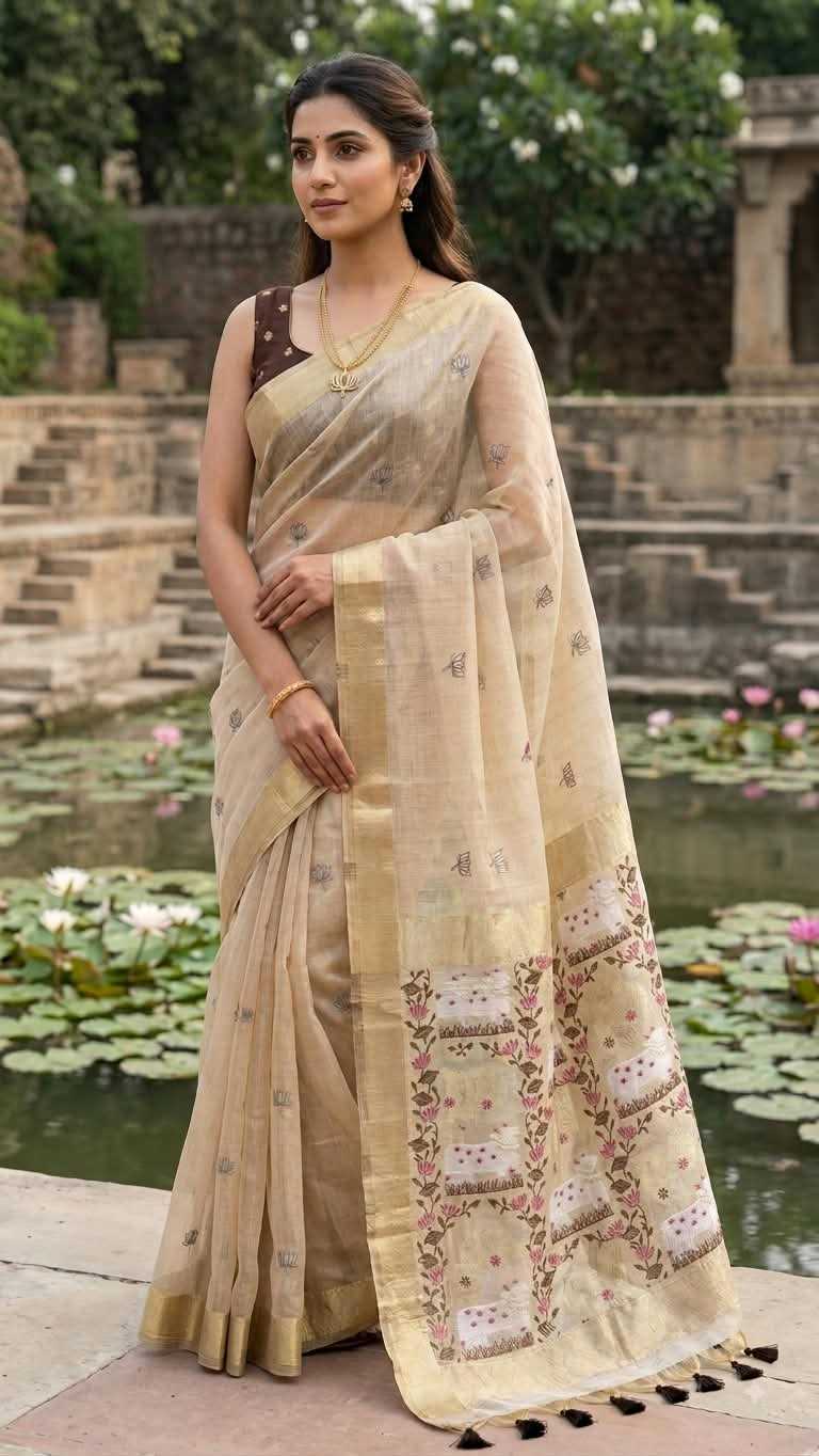 Fancy Zari Border Saree