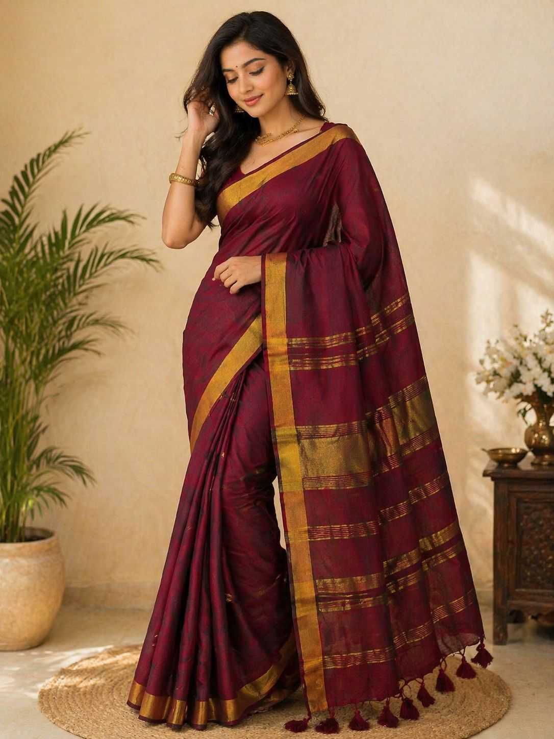 Pure Cotton Party Wear Saree