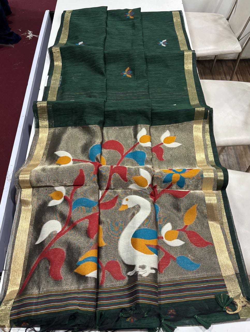 Linen Designer Saree