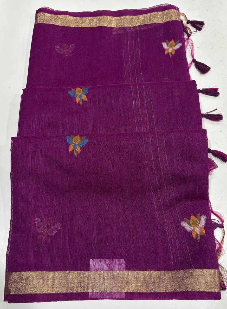 Linen Designer Saree