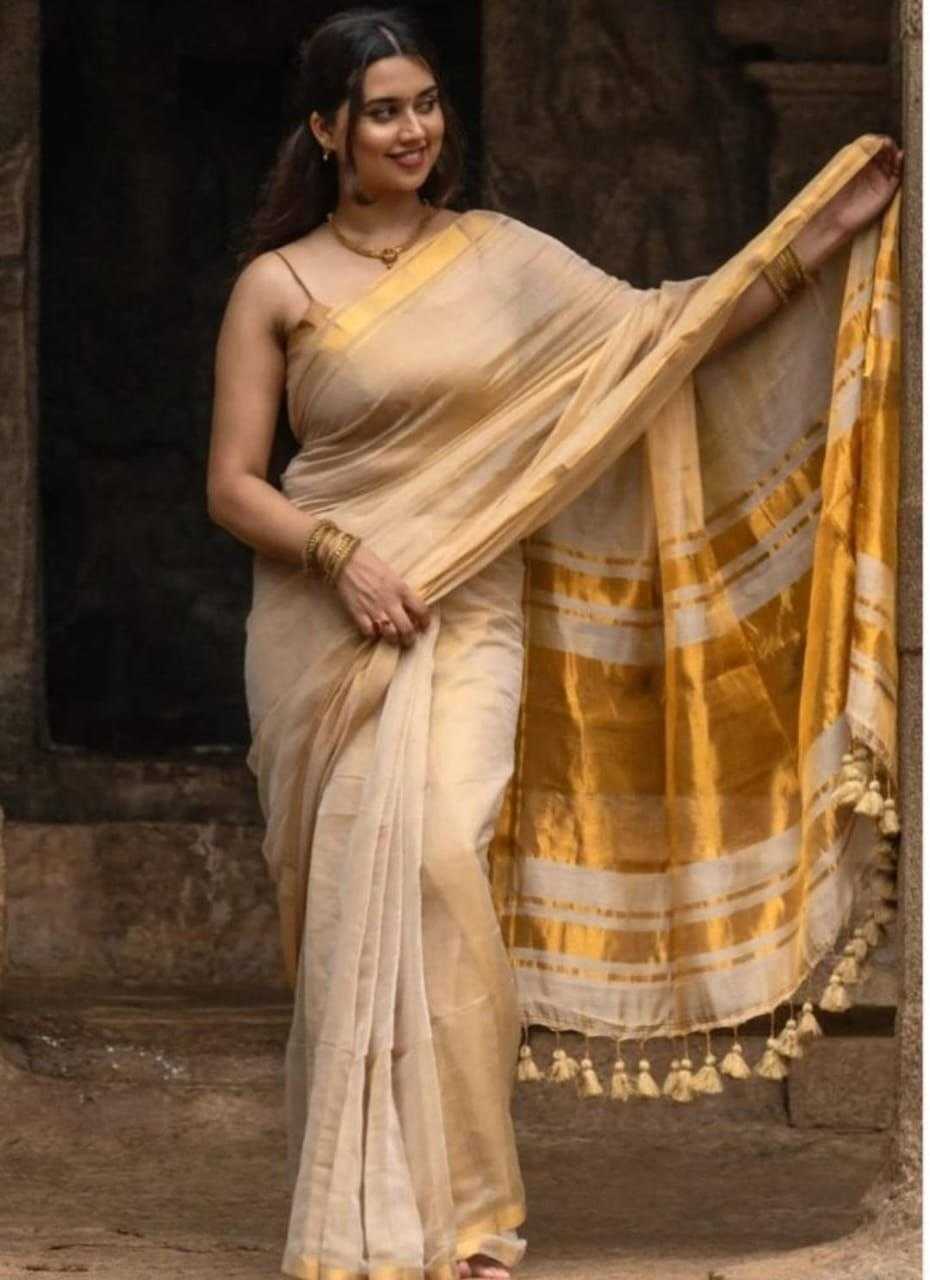 Linen Tissue Silk Saree
