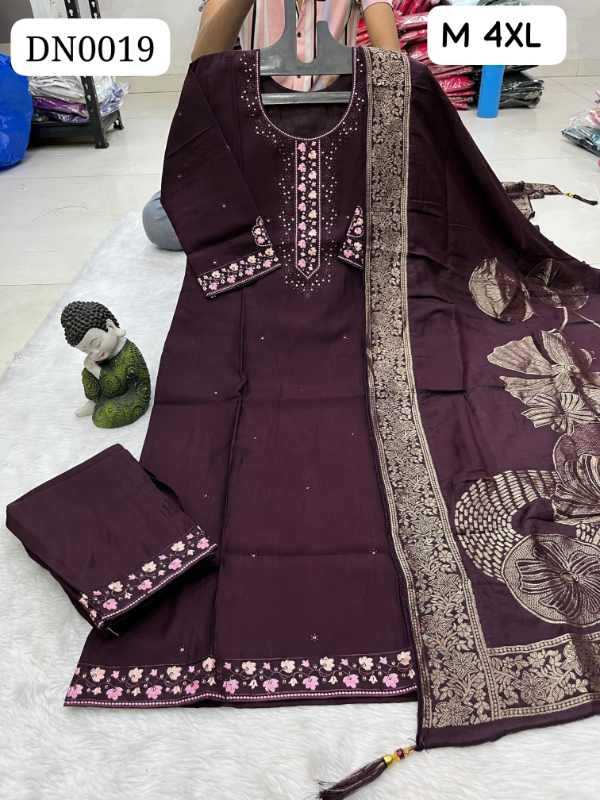 Heavy Roman Silk Designer Kurti