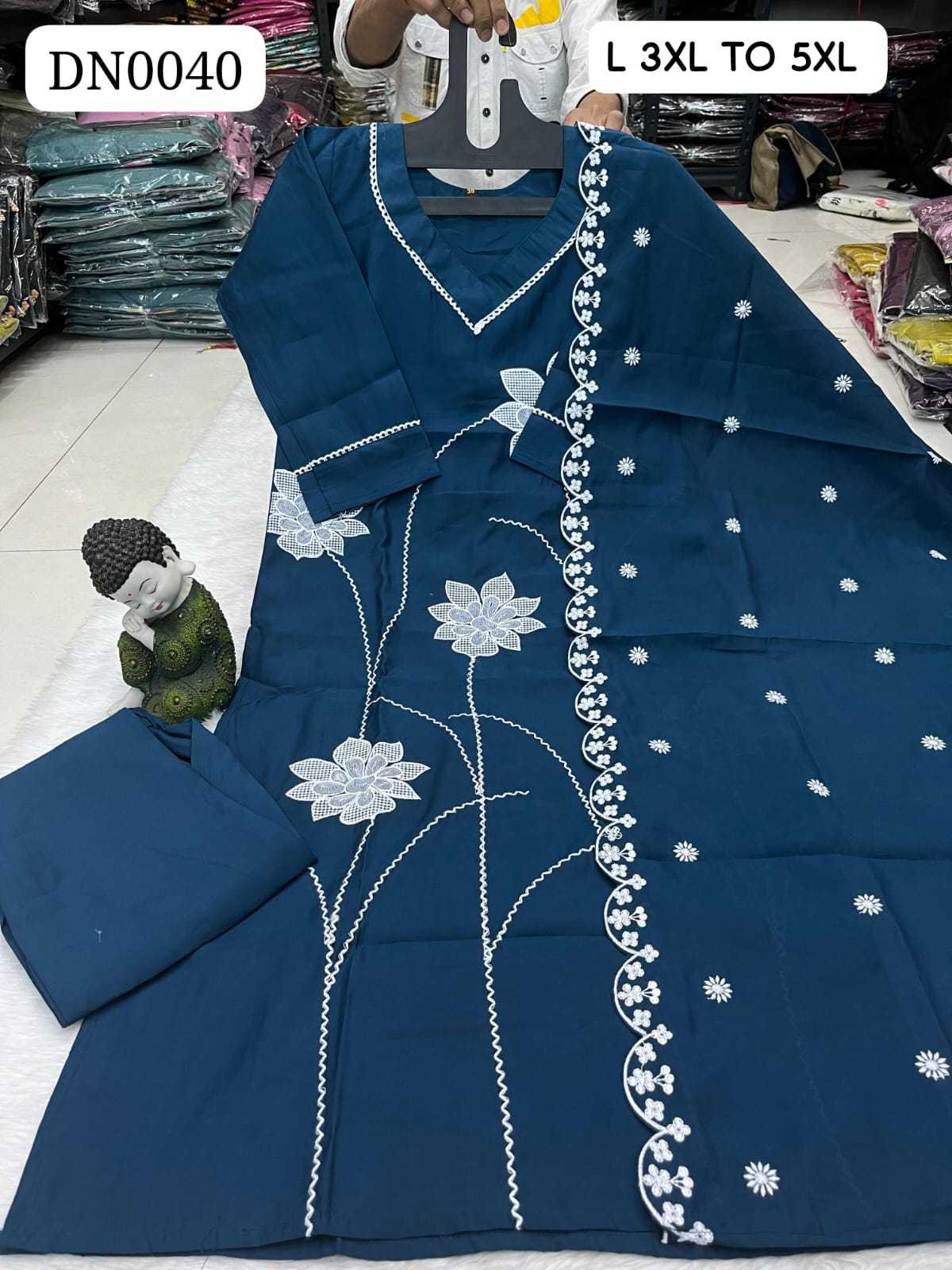 Heavy Roman Silk Party Wear Kurti