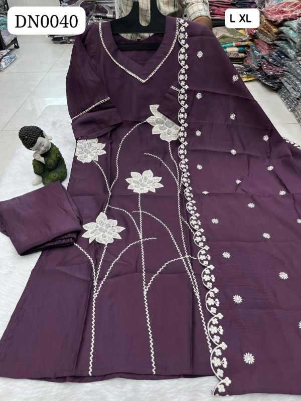 Heavy Roman Silk Party Wear Kurti