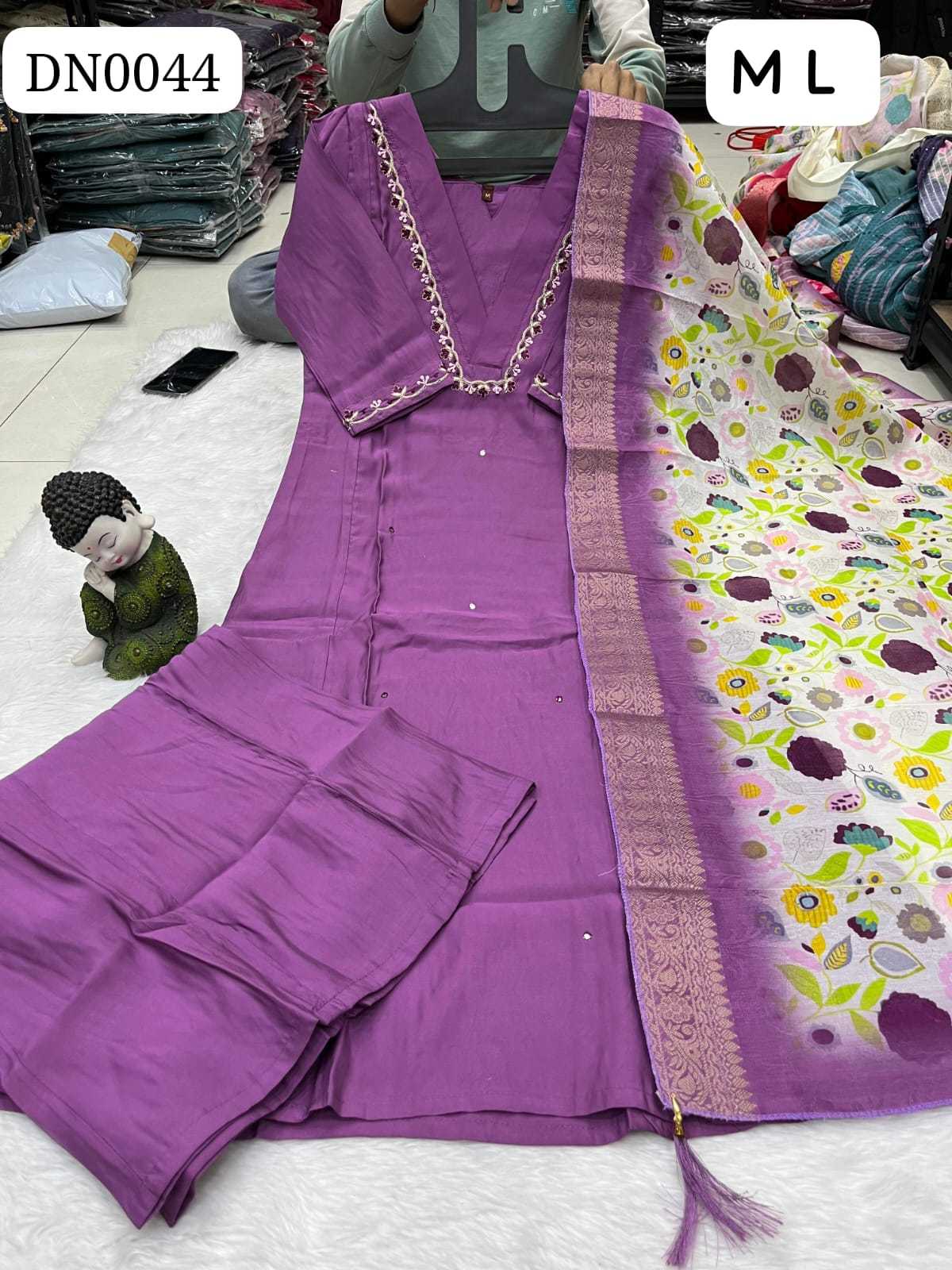 Heavy Roman Silk Fancy Kurti