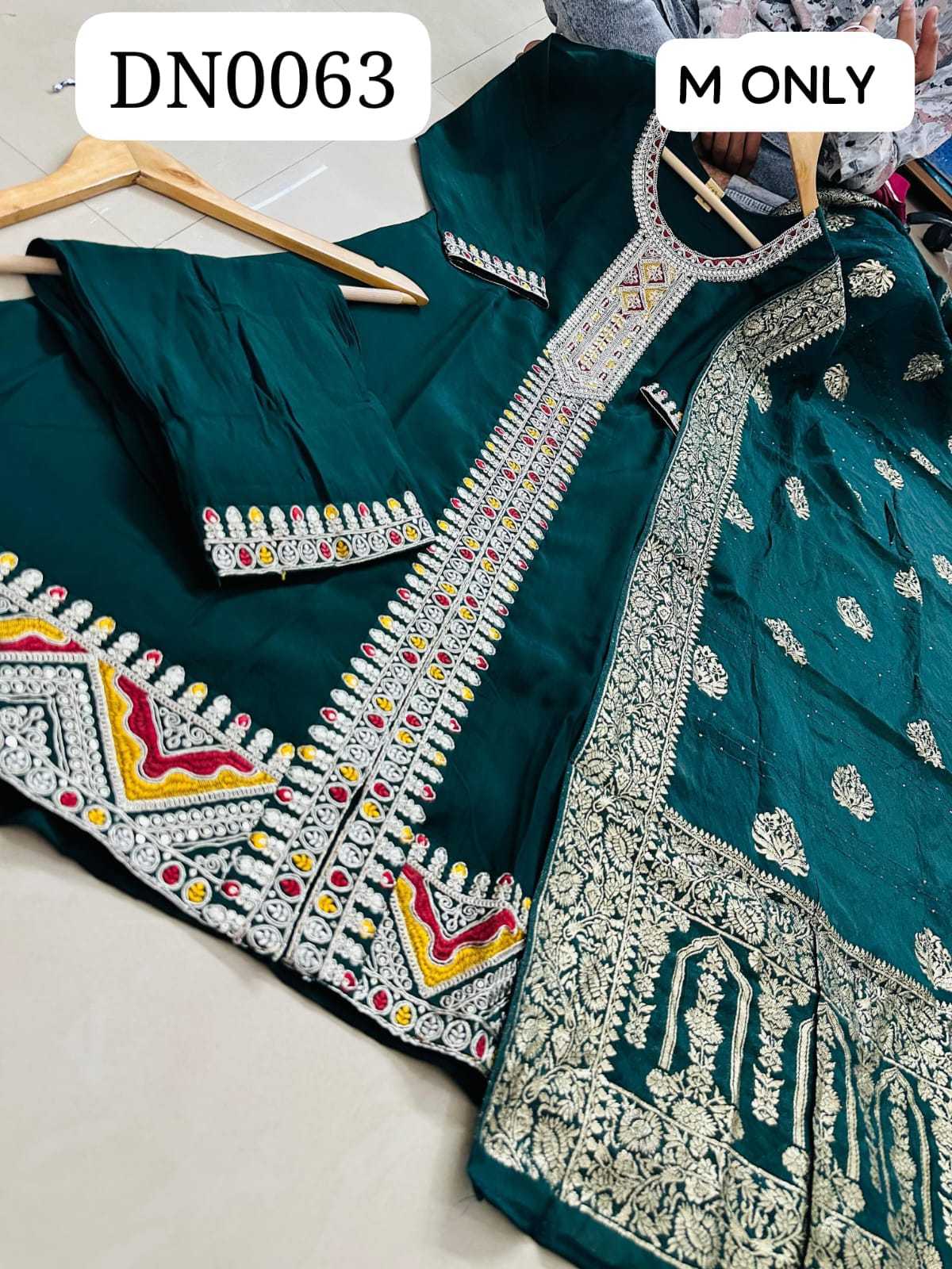 Heavy Roman Silk Party Wear Kurti
