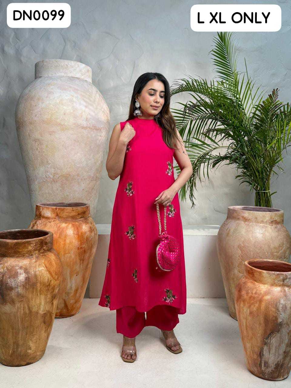 Vichitra Silk Embroidered Kurti