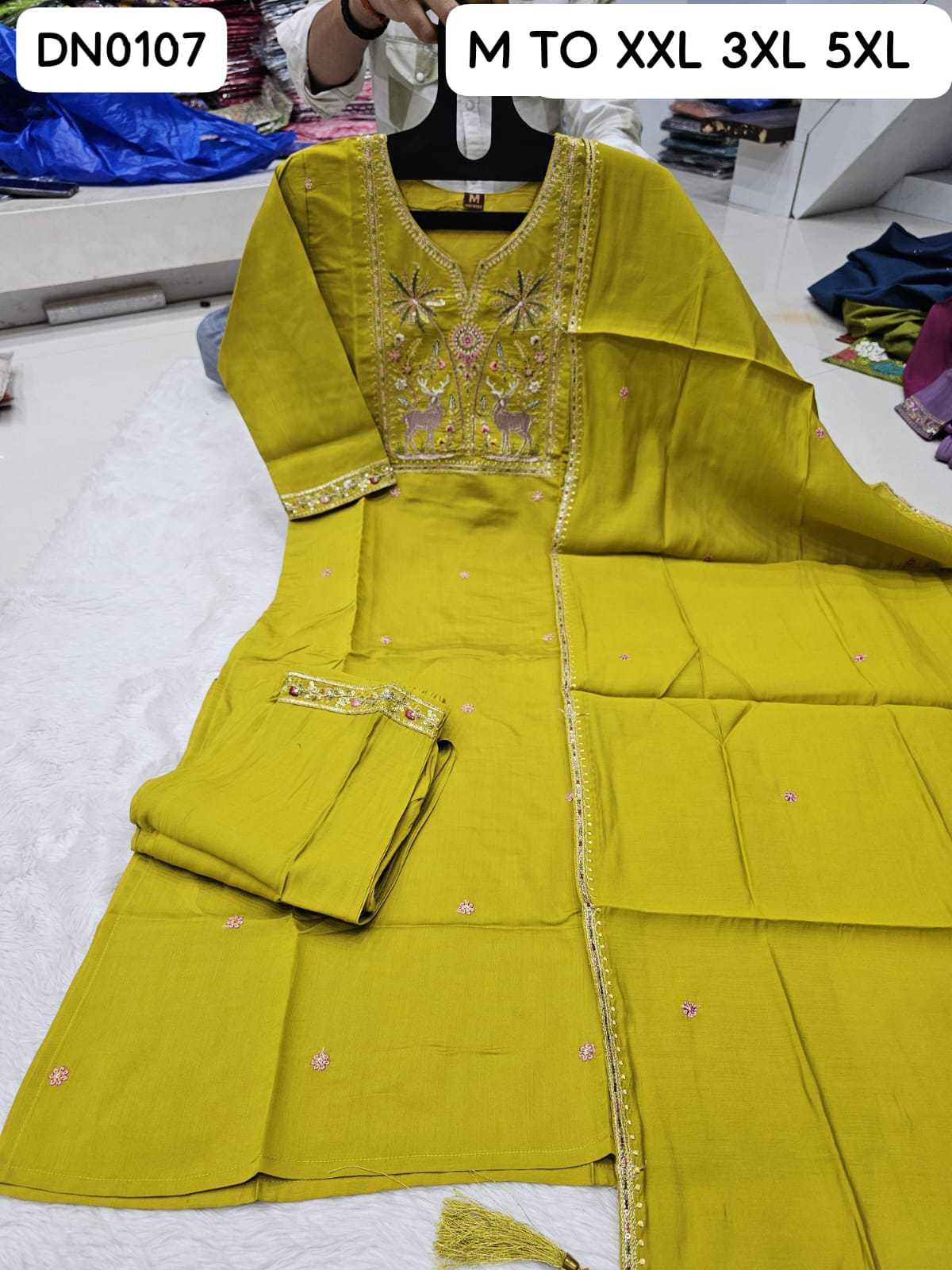 Heavy Roman Silk Designer Kurti