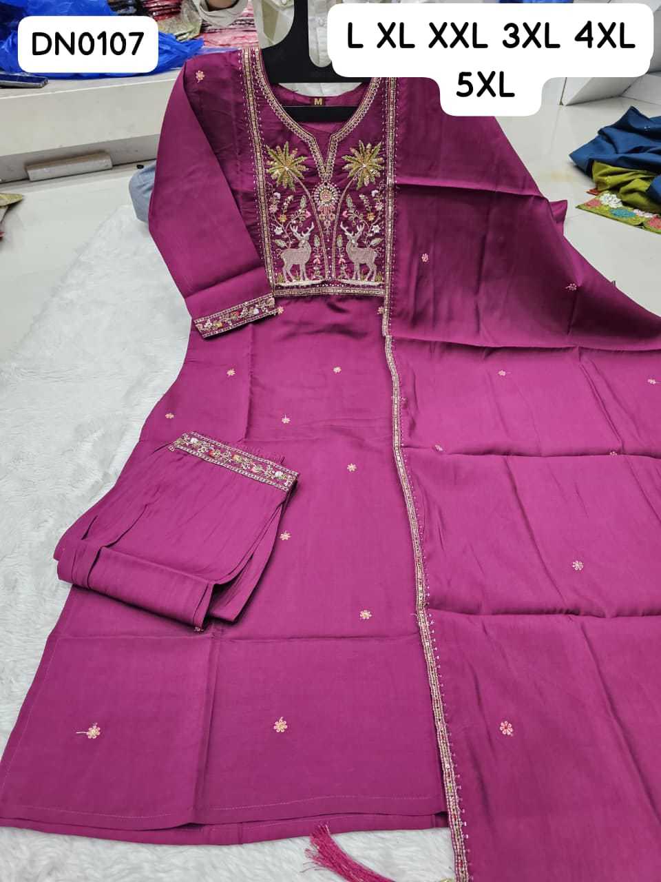 Heavy Roman Silk Designer Kurti