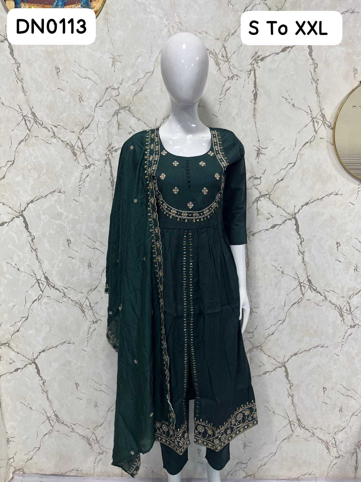 Heavy Roman Silk Designer Kurti