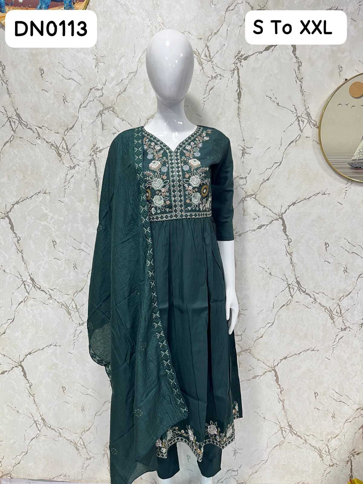 Heavy Roman Silk Designer Kurti