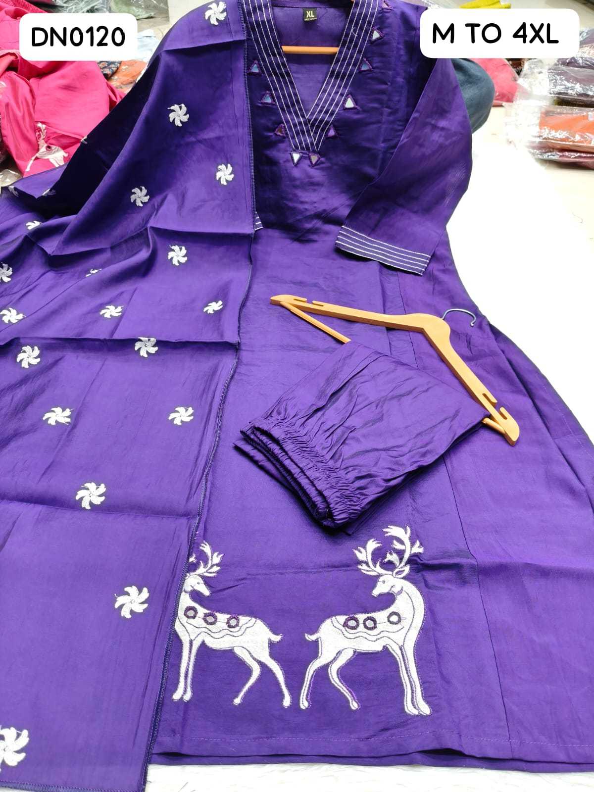 Heavy Roman Silk Festive Kurti