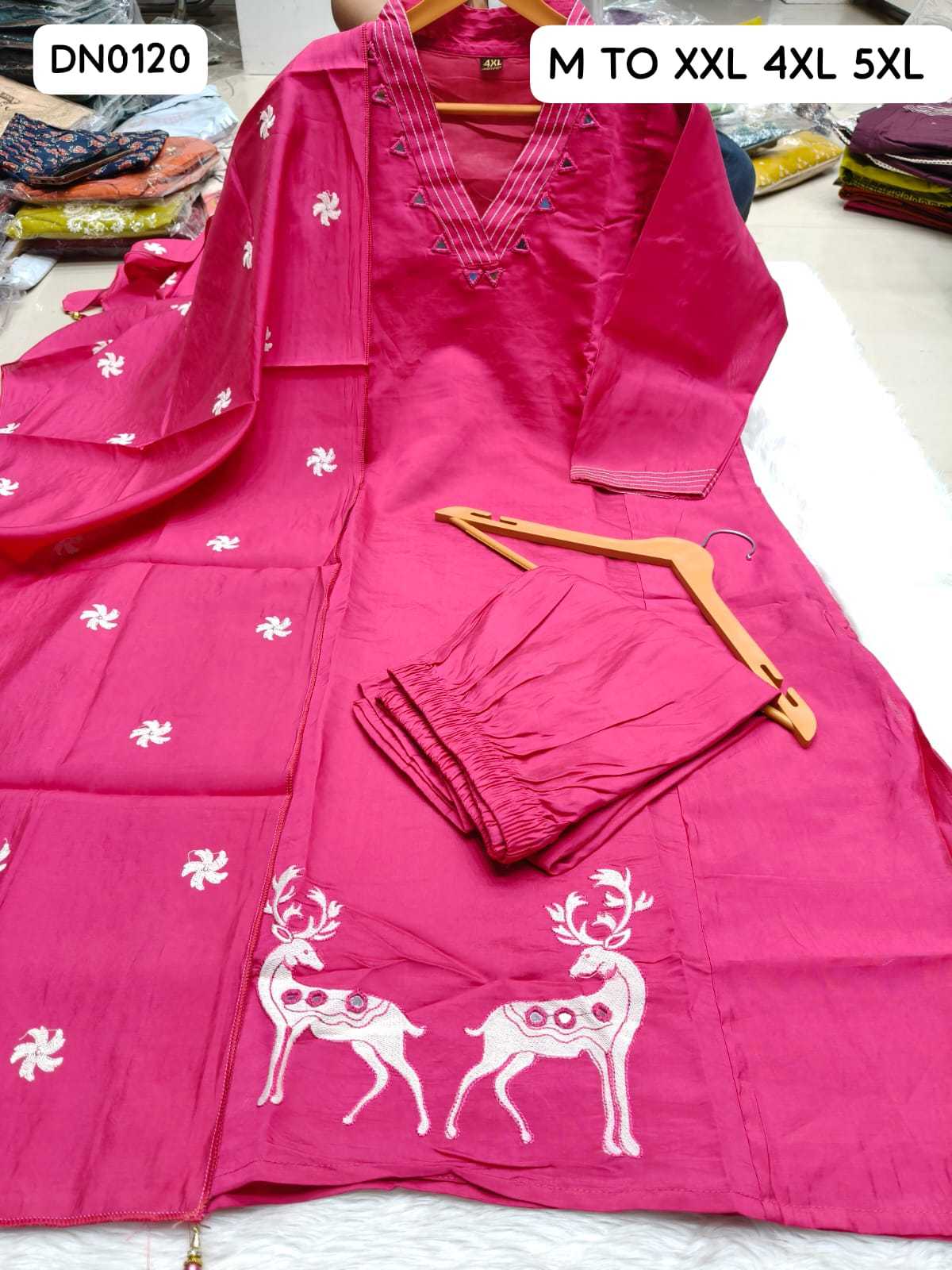 Heavy Roman Silk Festive Kurti