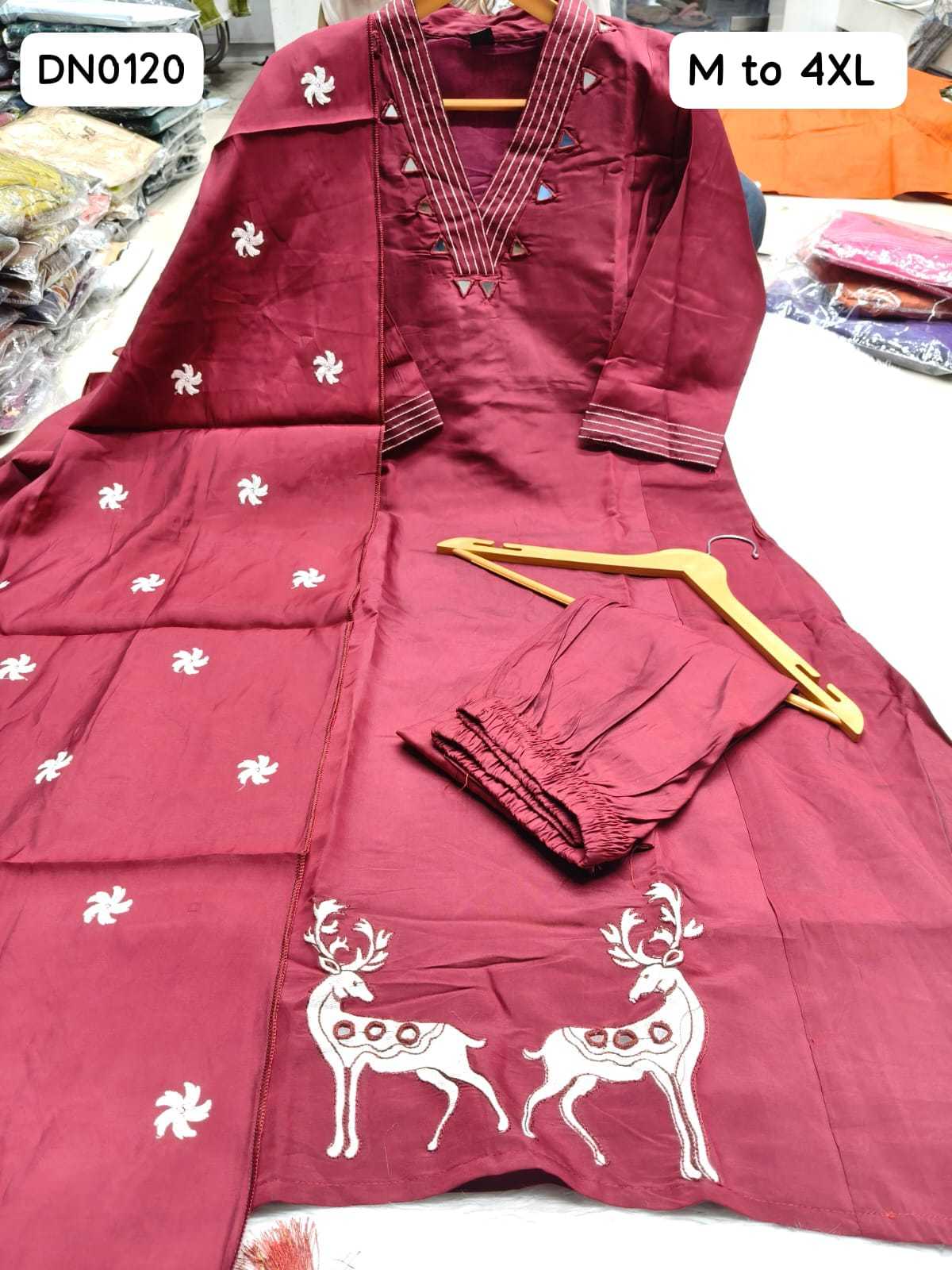 Heavy Roman Silk Festive Kurti