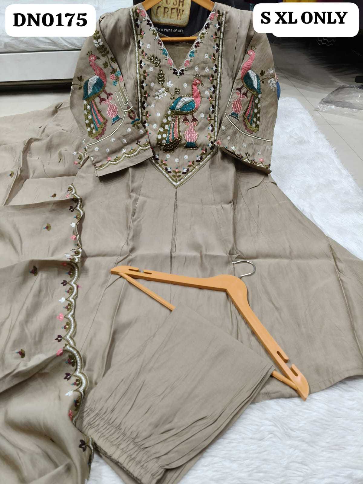 Heavy Roman Silk Designer Kurti