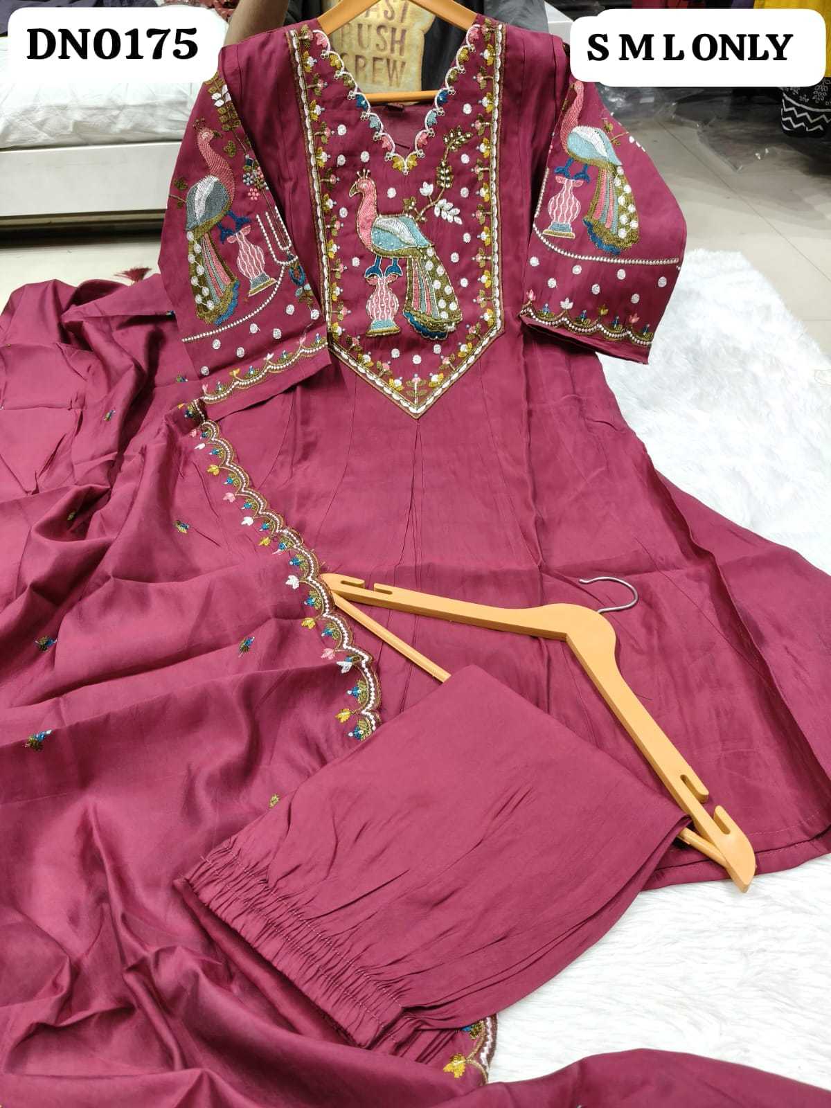 Heavy Roman Silk Designer Kurti