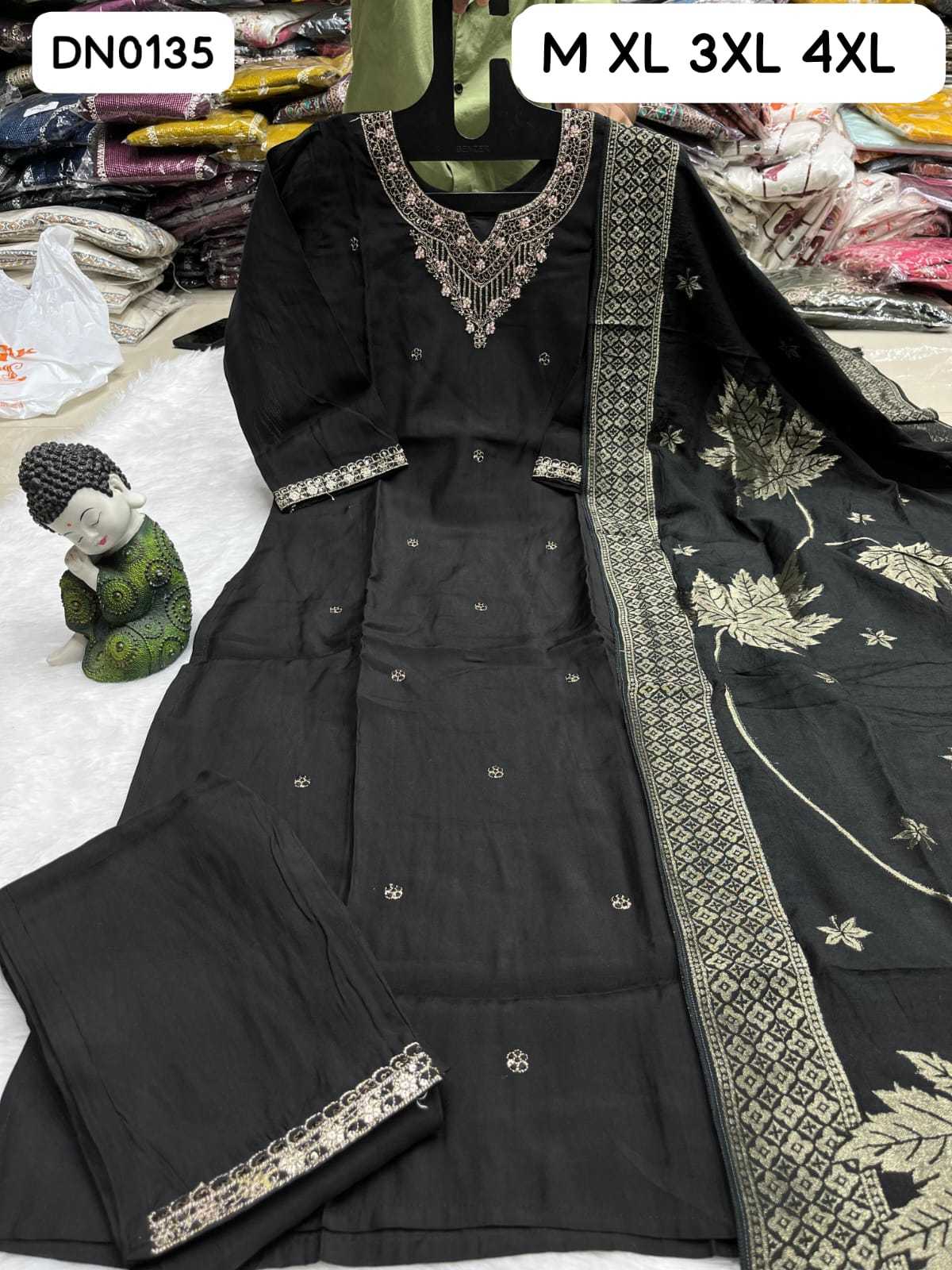 Premium Roman Silk Embroidered Kurti