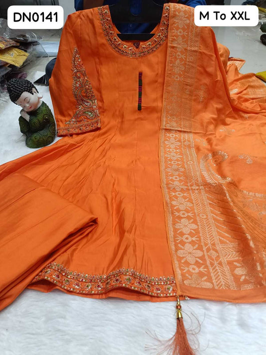 Heavy Roman Silk Designer Kurti