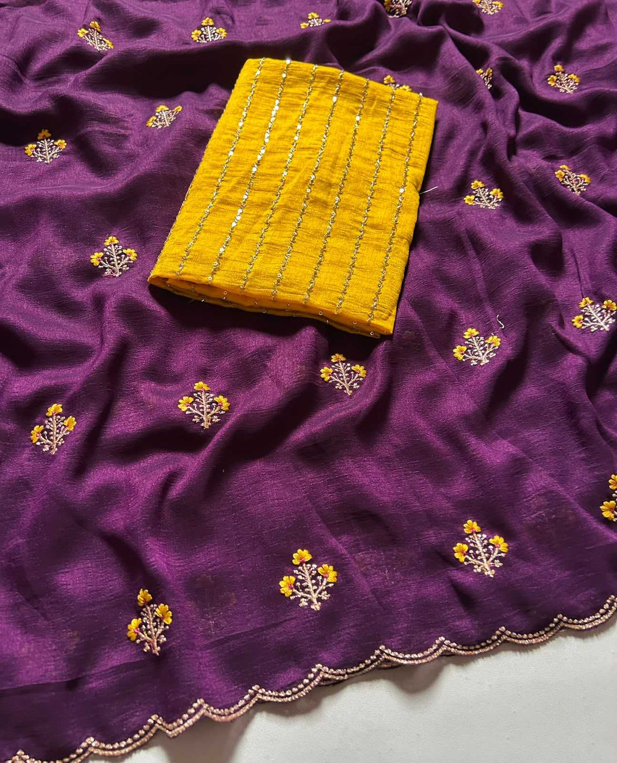 Vichitra Silk Designer Saree