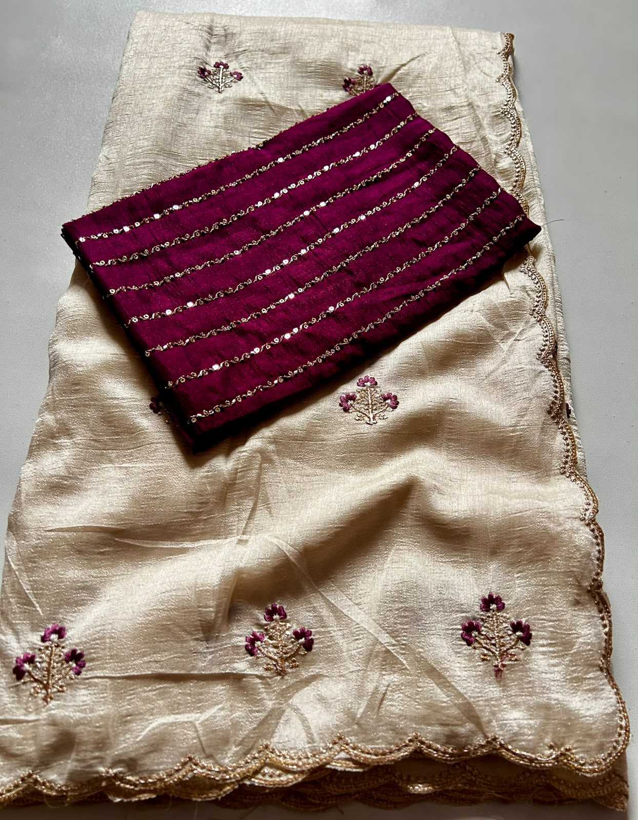 Vichitra Silk Designer Saree