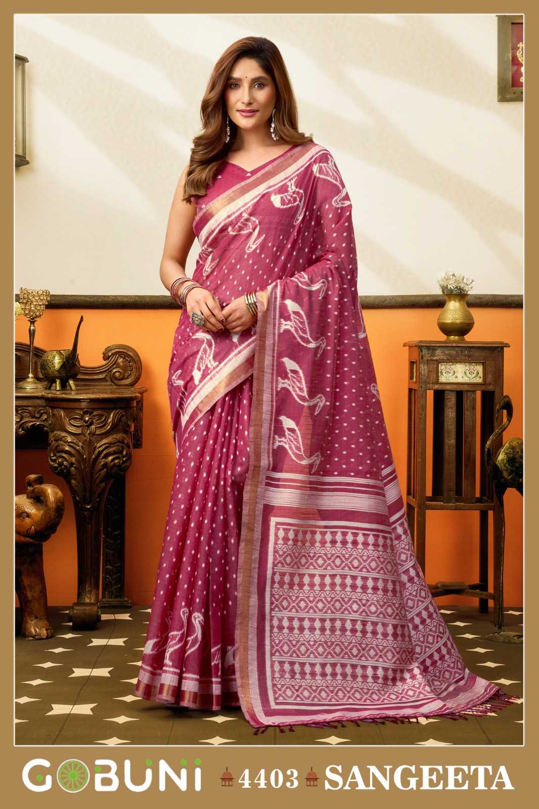Gobuni Sangeeta Cotton Traditional Saree