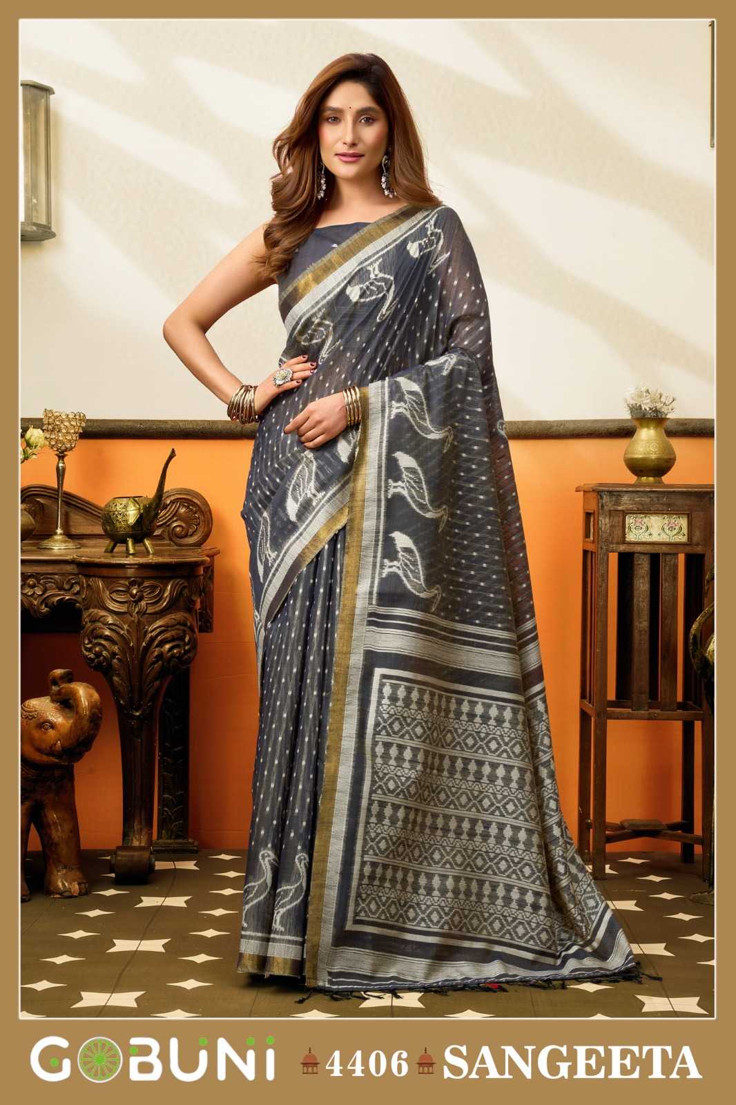 Gobuni Sangeeta Cotton Traditional Saree