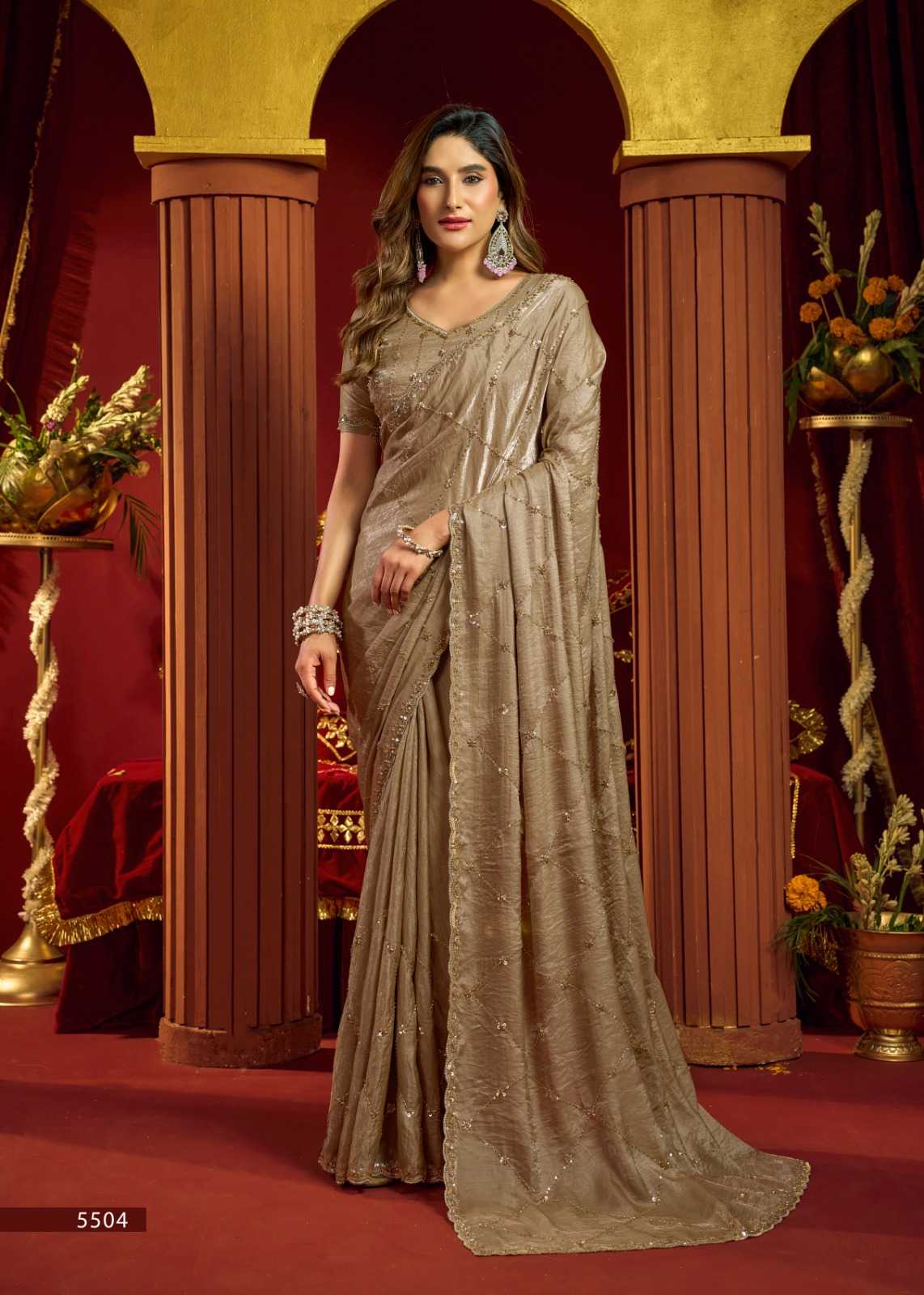 Gobuni Sania Velvet Designer Saree