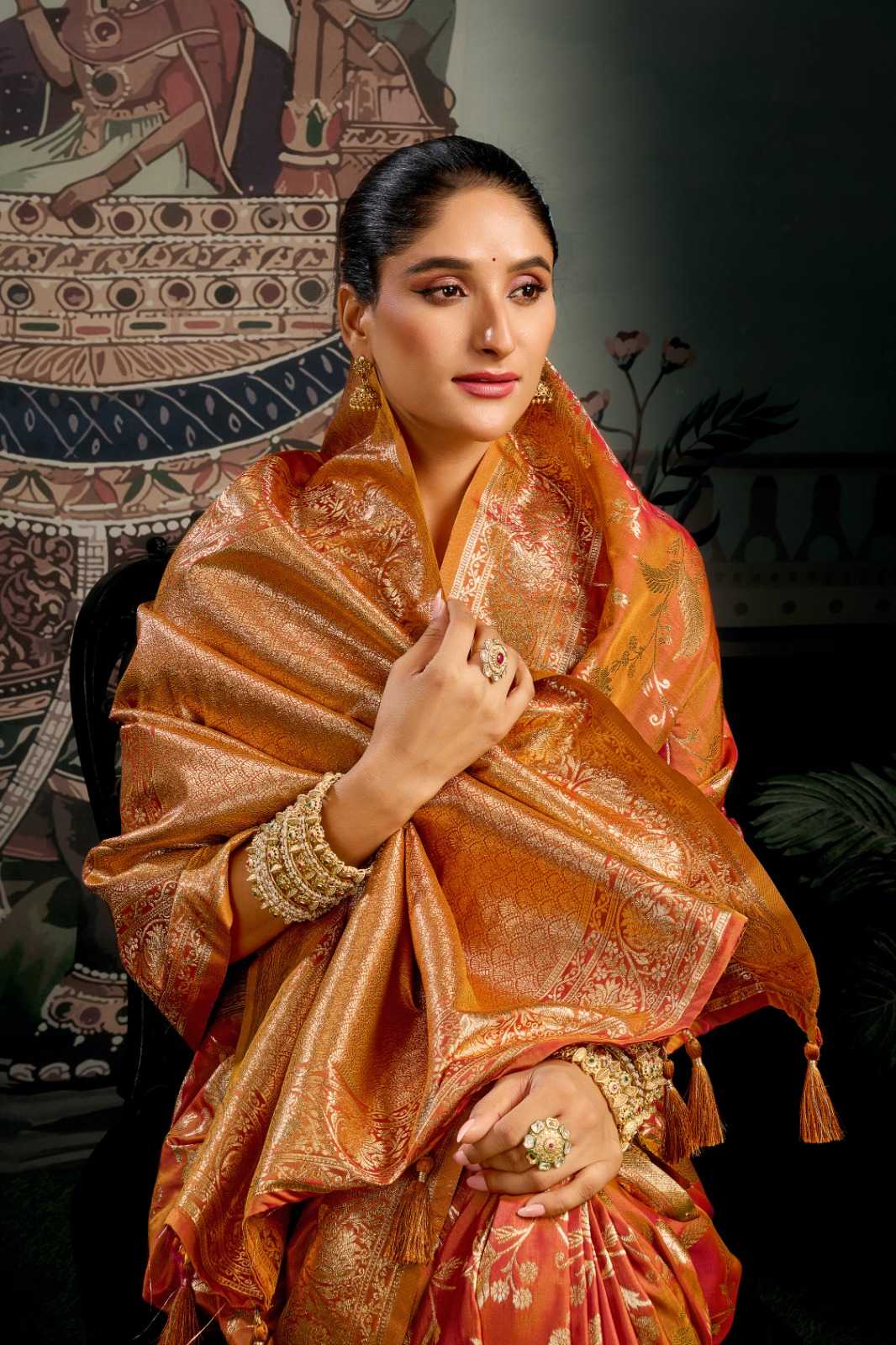 Gobuni Sanskruti Soft Silk Saree in Lavender
