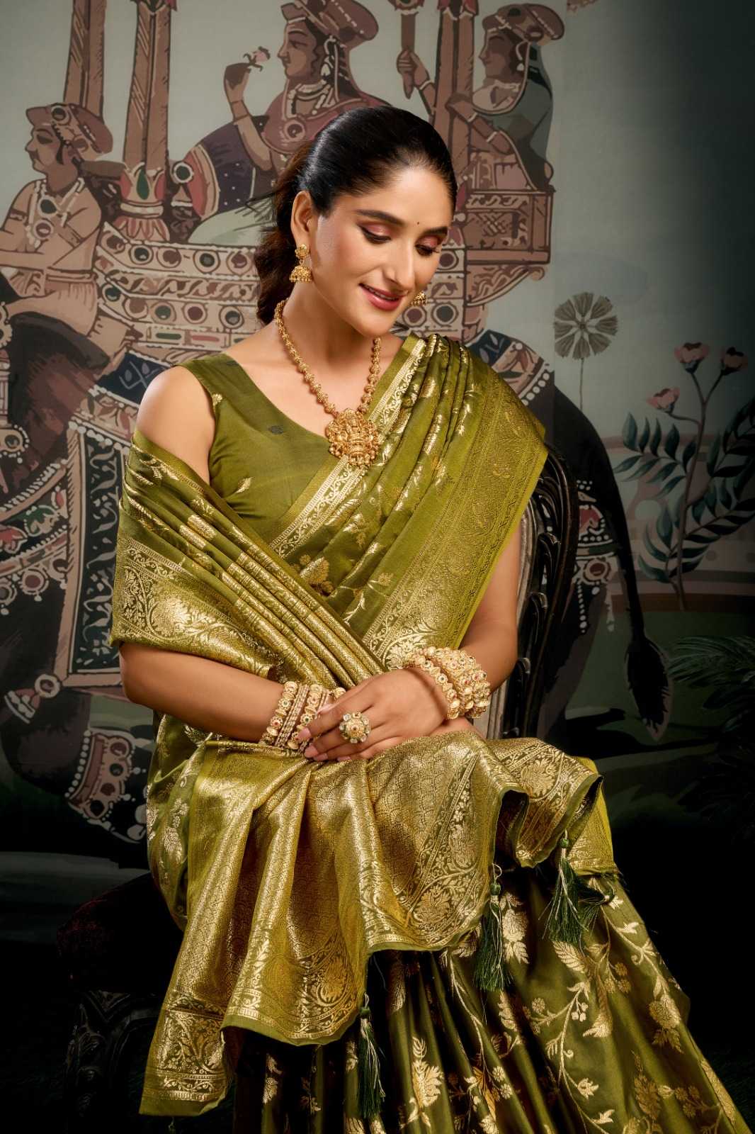 Gobuni Sanskruti Soft Silk Saree in Lavender