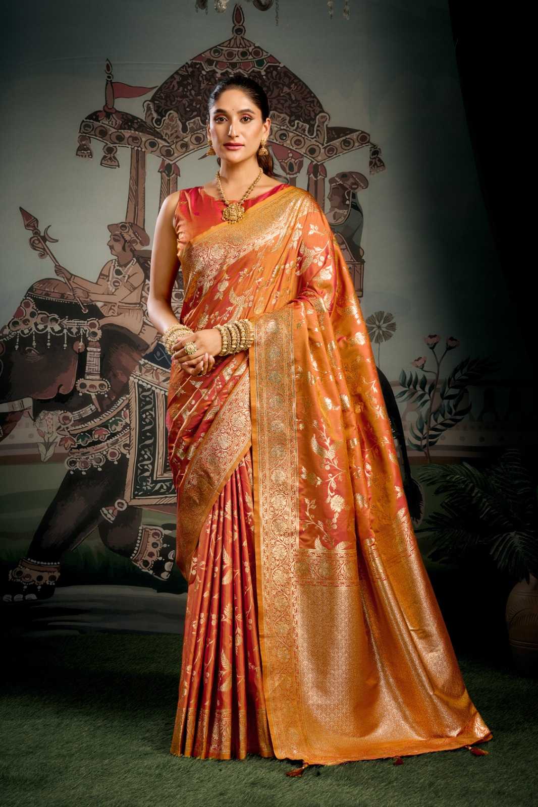 Gobuni Sanskruti Soft Silk Saree in Lavender