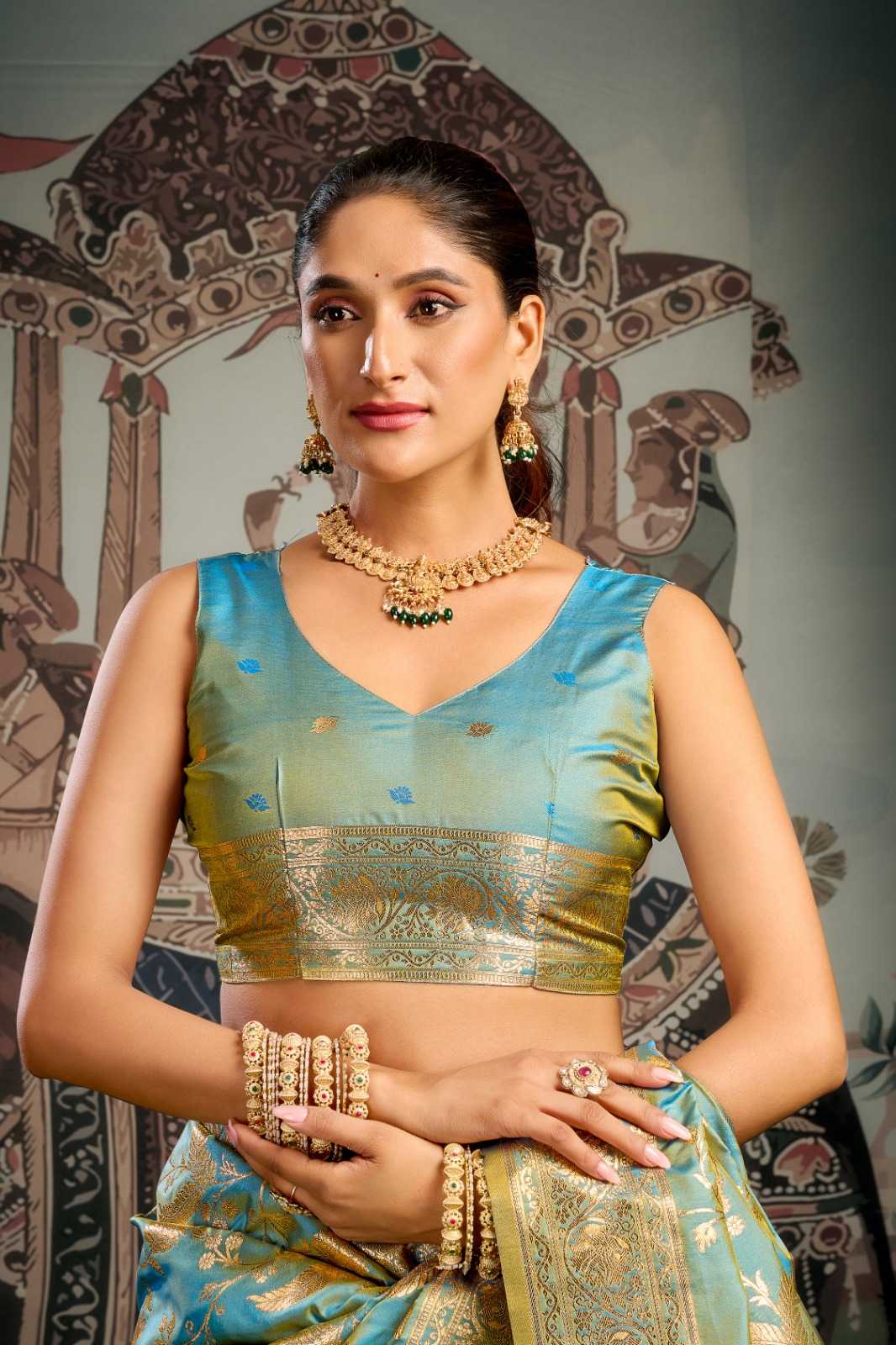 Gobuni Sanskruti Soft Silk Saree in Lavender